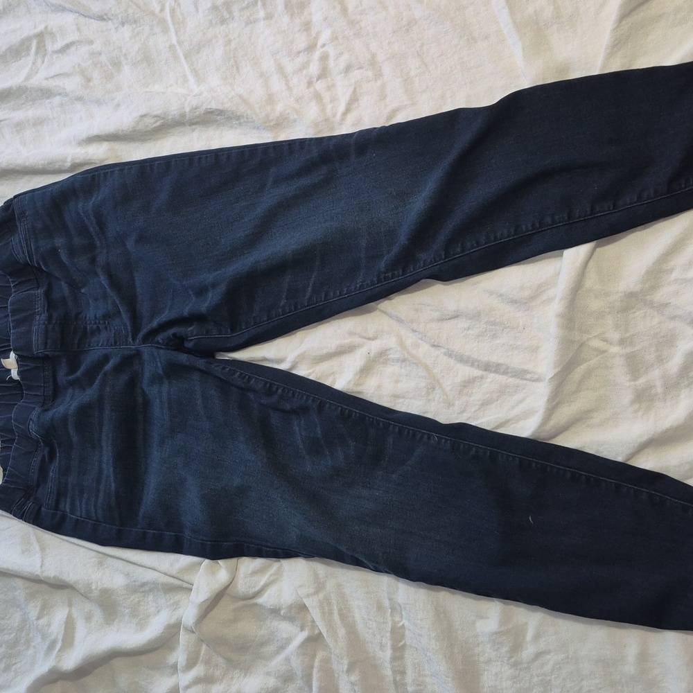 Eileen Fisher Elastic Waist Tapered Jeans, Size L